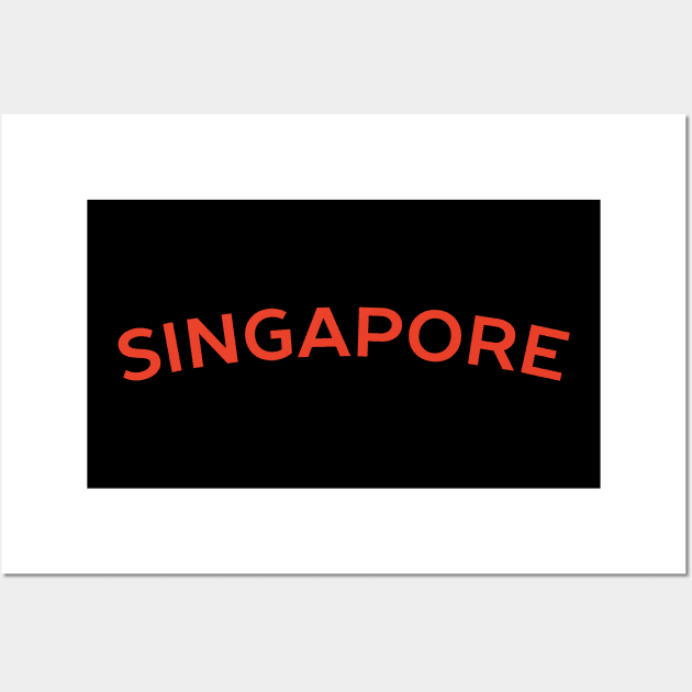 Singapore Typography Wall Art by calebfaires